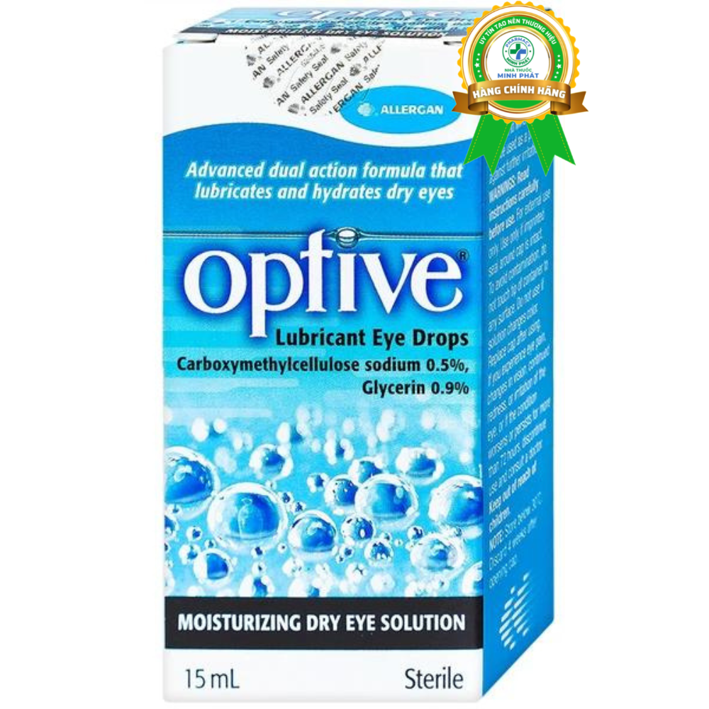 Thuốc nhỏ mắt Optive Allergan chai 15ml giảm nóng, kích ứng mắt